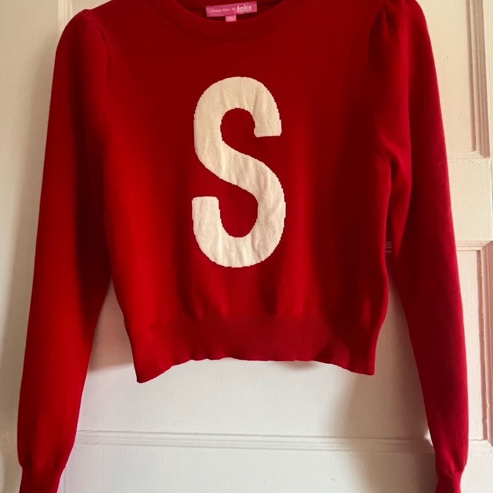 NWOT Dolls Kill Red Sweater with White 'S'
